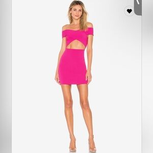 Superdown Vibrant Pink Cutout Mini Dress